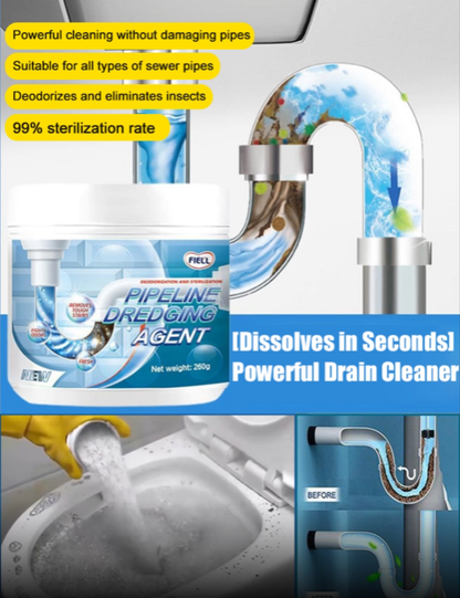 [Dissolves in one second] Strong pipe dredging agent