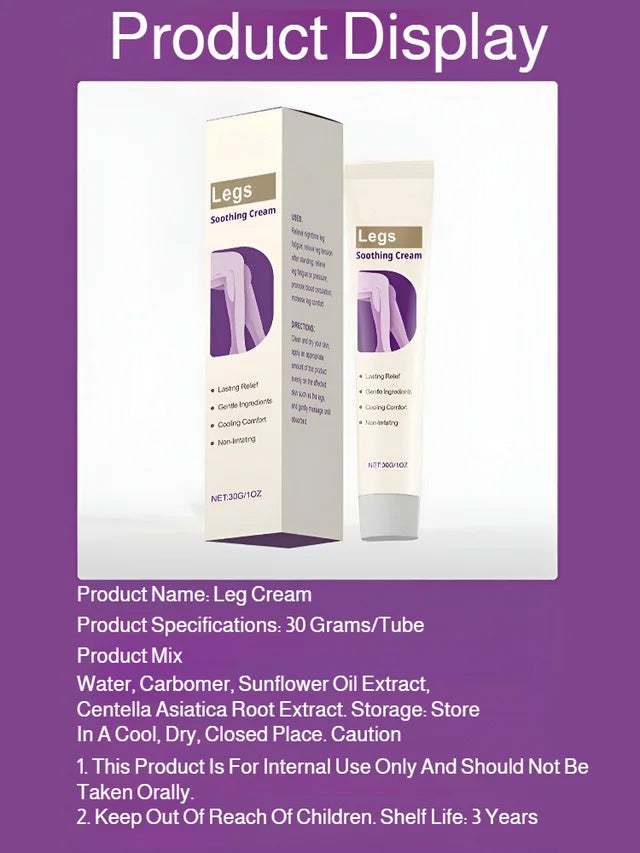 Daily Care Balm – Gentle, Soothing Leg Cream for Moisturizing & Massage with Topical Applicator