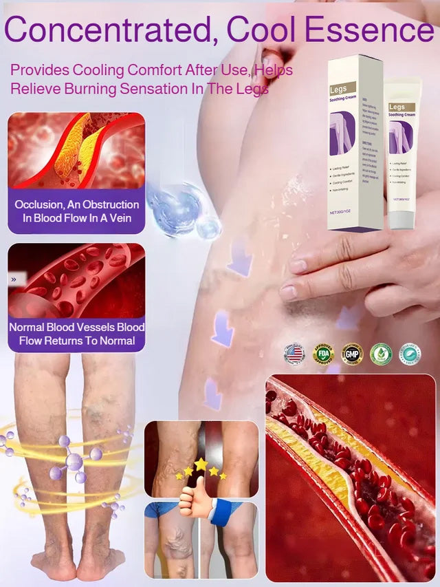 Daily Care Balm – Gentle, Soothing Leg Cream for Moisturizing & Massage with Topical Applicator