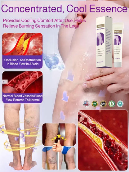 Daily Care Balm – Gentle, Soothing Leg Cream for Moisturizing & Massage with Topical Applicator