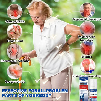 Cooling nerve pain relief spray