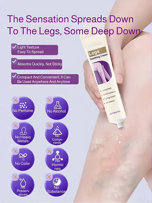 Daily Care Balm – Gentle, Soothing Leg Cream for Moisturizing & Massage with Topical Applicator