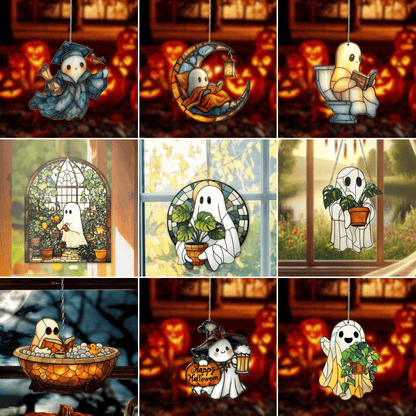 Glowy Ghost – Cute Halloween Suncatcher