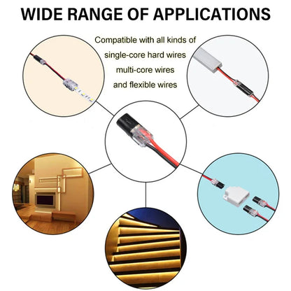 No peeling and no welding fast wiring connector