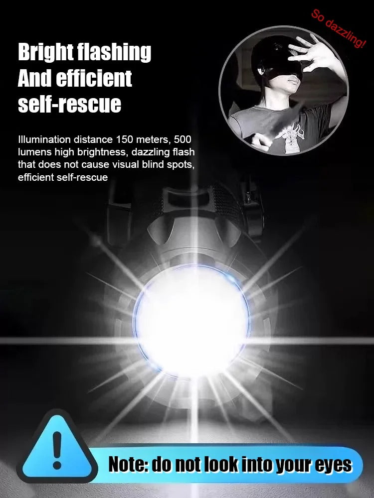 Anti-bad guy high-intensity arc flashlight